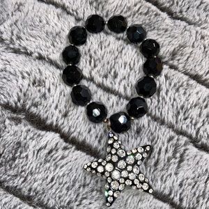 Rhinestone Star Pendant Bracelet